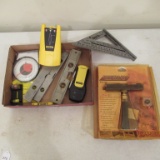 Speed Square, Stud Finder & Laser Level