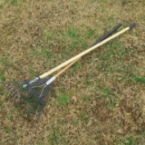 Pair of Rakes & Bush Axe