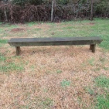 Primitive Wooden Bench - Mossy Patina