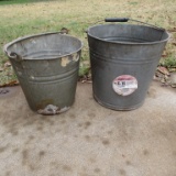 Pair of Galvanized Pails