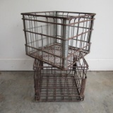 Vintage Metal Milk Crates - Biltmore & Atlanta
