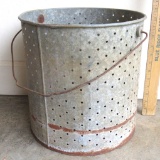 Perforated Galvanized Bucket with Bail Handle