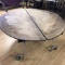 Large Round Rolling Banquet Style Folding Table