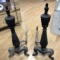 Pair of Vintage Cast Iron Andirons