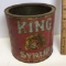 Vintage Metal “King Syrup” Advertisement Can
