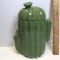 Adorable Ceramic Cactus Cookie Jar with Lid