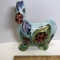 Porcelain Hand Painted Horse Figurine with Lady Bugs Signed Turov