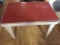 Vintage Wooden Table with Red Formica Top