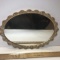 Vintage Oval Rose & Gold Filigree Framed Dresser Mirror