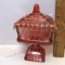 Small Vintage Glass Pedestal Lidded Candy Dish