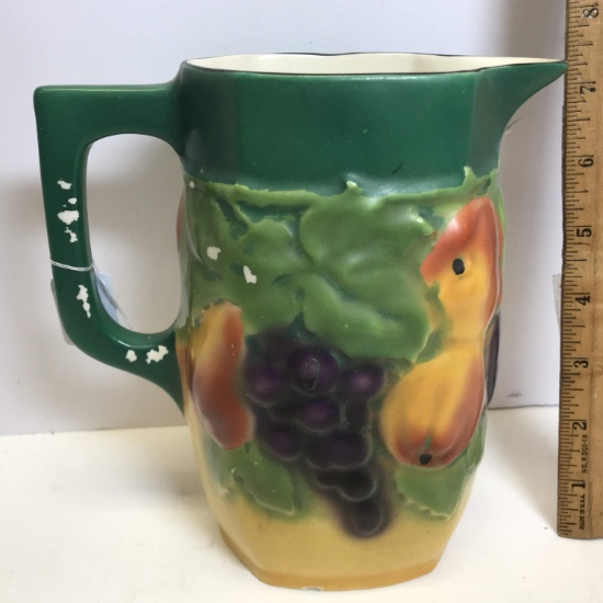 Vintage Modele Depose’ Ditmar Urbach Embossed Fruit Pitcher - Made in Czechoslovakia