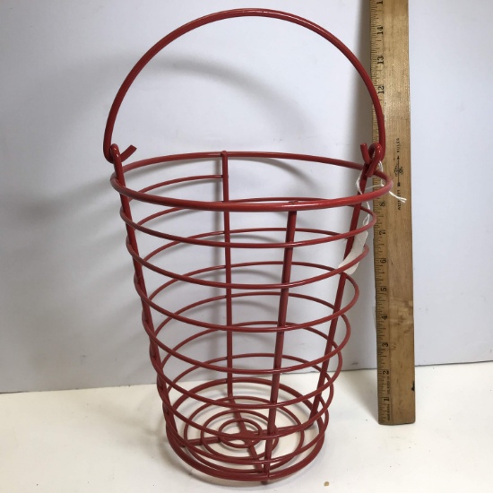 Red Metal Ball Basket