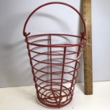 Red Metal Ball Basket