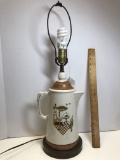 Coffee Pot Lamp with Brass Base