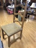 Vintage Hand Crafted Large Wooden Ladder Back Chair