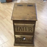 Wooden “Tater & Onion” Storage Box with Drawer
