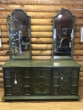 Vintage Dresser with Double Mirrors