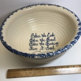 “Bless the Cook..” Large Mixing Bowl Sponge Ware Bowl