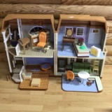 Awesome Large Plastic Doll House Full of Furniture