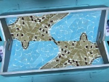 Pretty Turquoise Tray with Stained Glass Bottom - Made in Bali