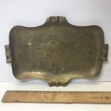 Vintage Etched Brass Map of Turkey Ash Tray