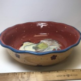 Large Ceramic Rooster Bowl