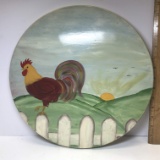 Wooden Hand Painted Rooster Lazy Suzy
