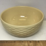 Pretty Yellow Basketweave Pottery Bowl - Made in France