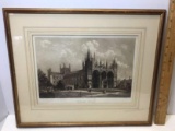 Vintage “Peterborough Cathedral” Engraving Framed & Matted
