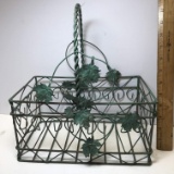 Metal Basket with Ivy