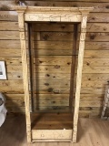 3 Tier Tall Wooden Lighted Display Shelf