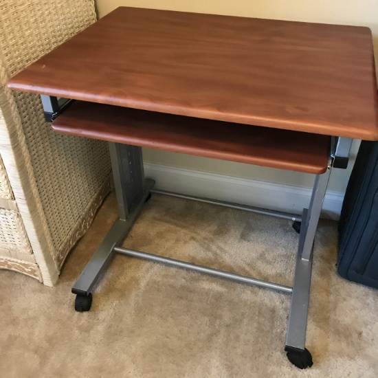 Small Rolling Computer Desk