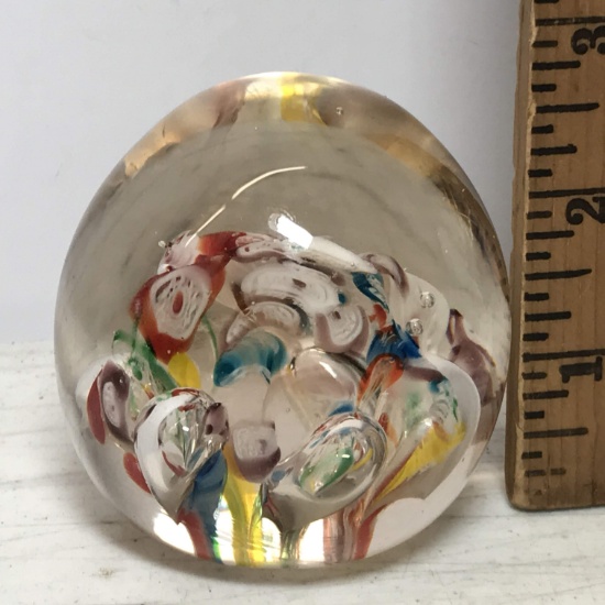 Vintage Art Glass Paperweight