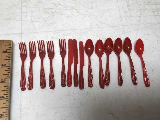 Lot of 1950’s Plastic Banner Brand Children’s Cutlery Set