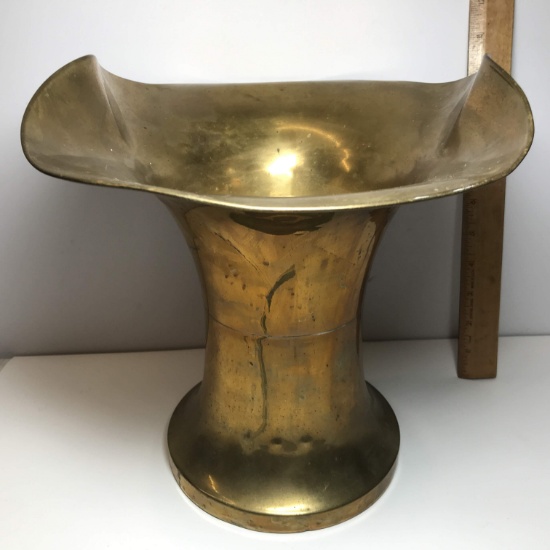 Unique Tall Large Brass Finish Vase