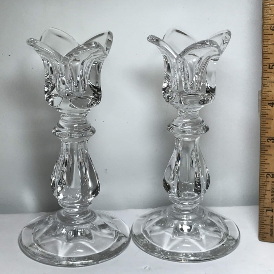 Pair of Beautiful Crystal Candlesticks