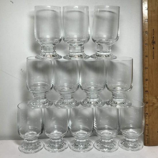 Set of 12 Footed Juice Glasses