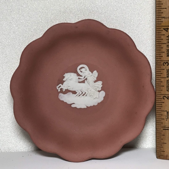 Vintage Signed Wedgwood Dish with Scalloped Edge