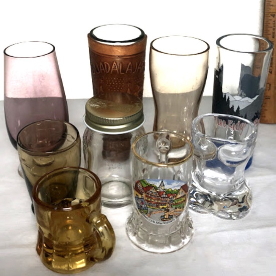 Lot of Collectible Shot Glasses