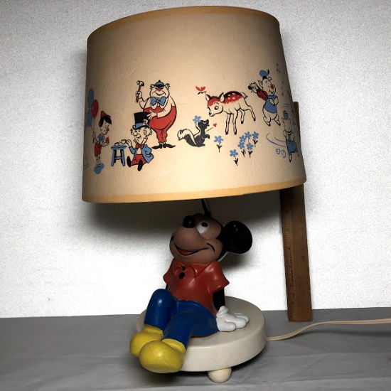 Vintage Mickey Mouse Walt Disney Productions Table Lamp