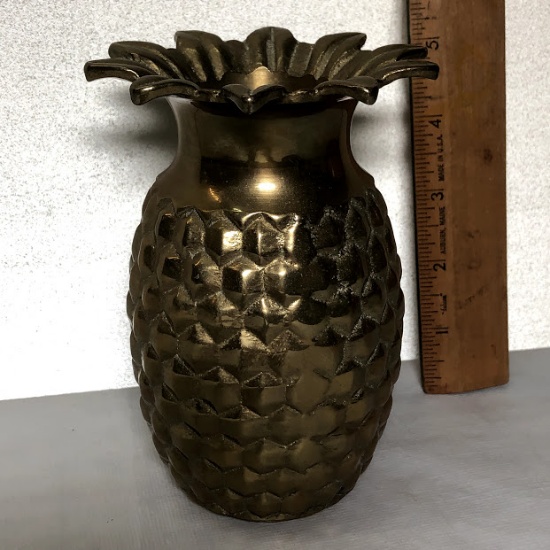 Solid Brass Pineapple Vase