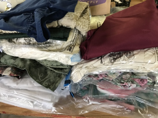 Great Lot of Curtains, Draperies, Misc Linens & Garment Bags