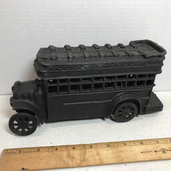 Oversized Decorative Cast Iron Bus