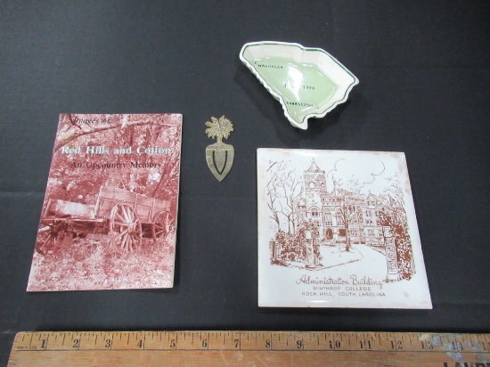 South Carolina Shaped Dish - Red Hills & Cotton Picture Book