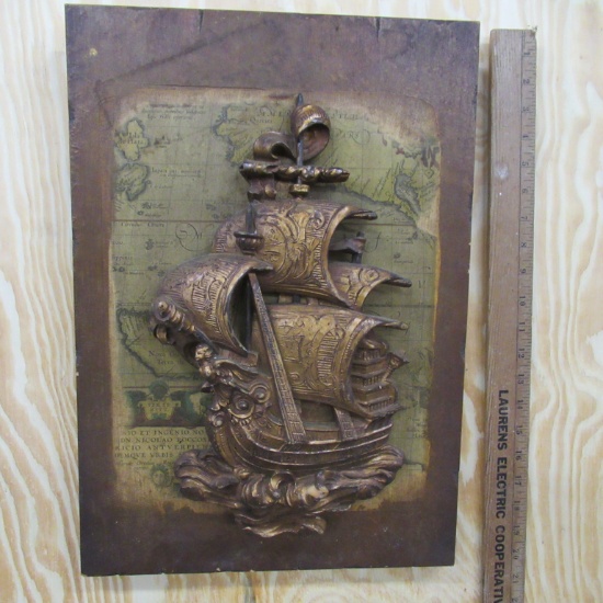 Nautical Ship Relief Wall Plaque