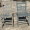 Pair of Vintage Wooden Ladder Back Chairs