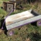 Large Metal Wagon with Galvanized Sides