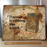 Vintage Metal “There is nothing like a Lark” Cigarette Advertisement Sign