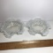 Pair of Fenton Hobnail Opalescent & Clear Dishes with Ruffled Edges