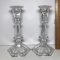 Pair of 8” Glass Candlesticks